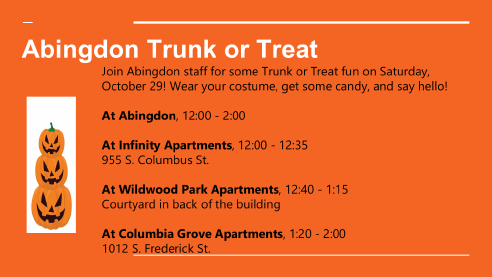 AP's Trunk or Treat flyer