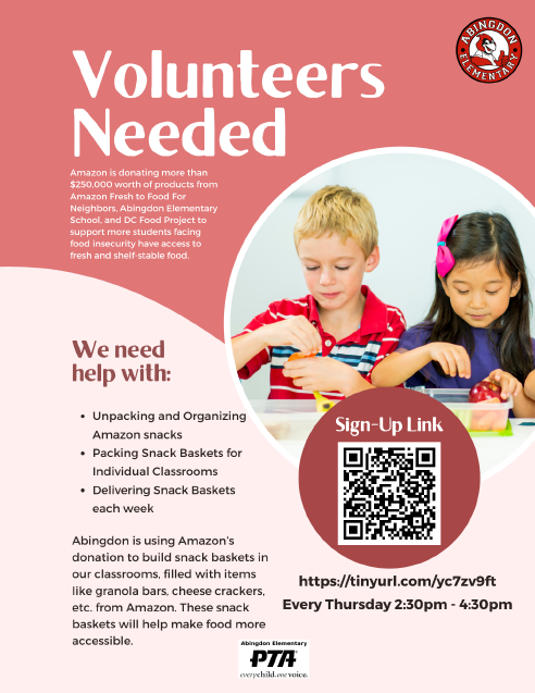 Snack Pantry Volunteer flyer