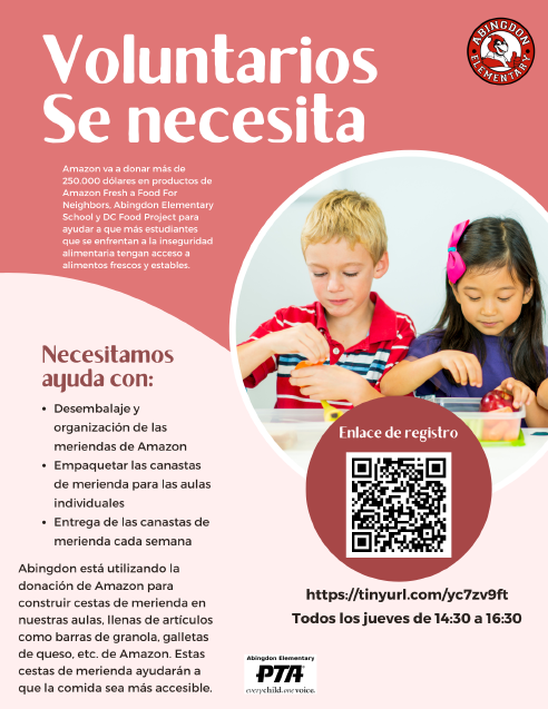 Snack Pantry Volunteer flyer
