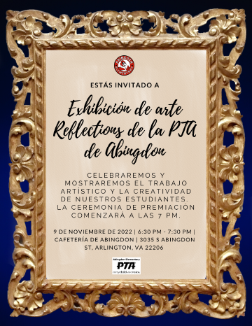 Folleto de Reflections Art Show