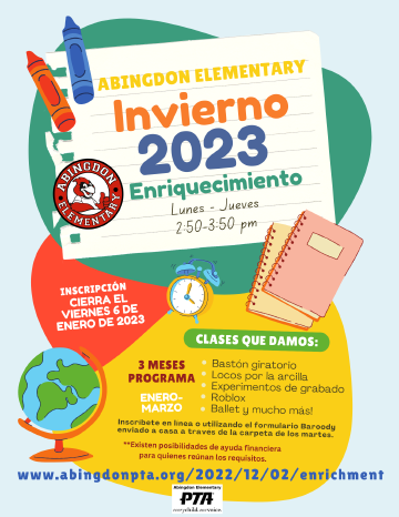 Folleto de enriquecimiento de invierno