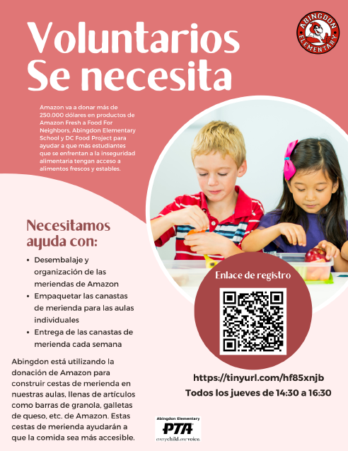 Snack Pantry Volunteer flyer