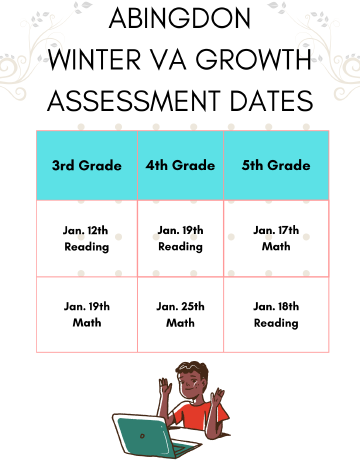 Folleto de fechas de evaluaciones de invierno