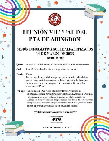 Folleto de la reunión
