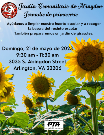 Folleto del día laboral del jardín