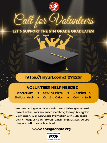 Graduation Volunteers flyer