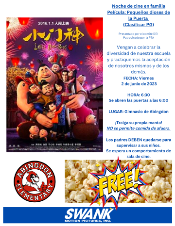 Folleto de la noche de cine
