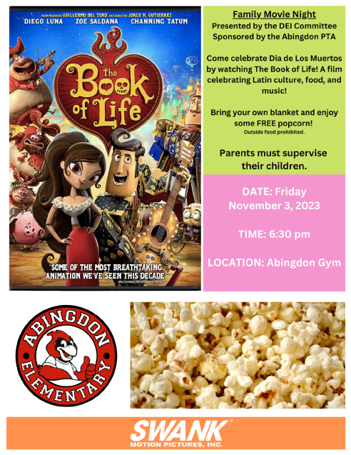 Movie Night flyer in English